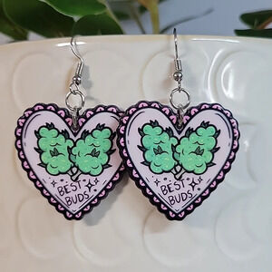 Best Buds 420 Drop Earrings, handmade